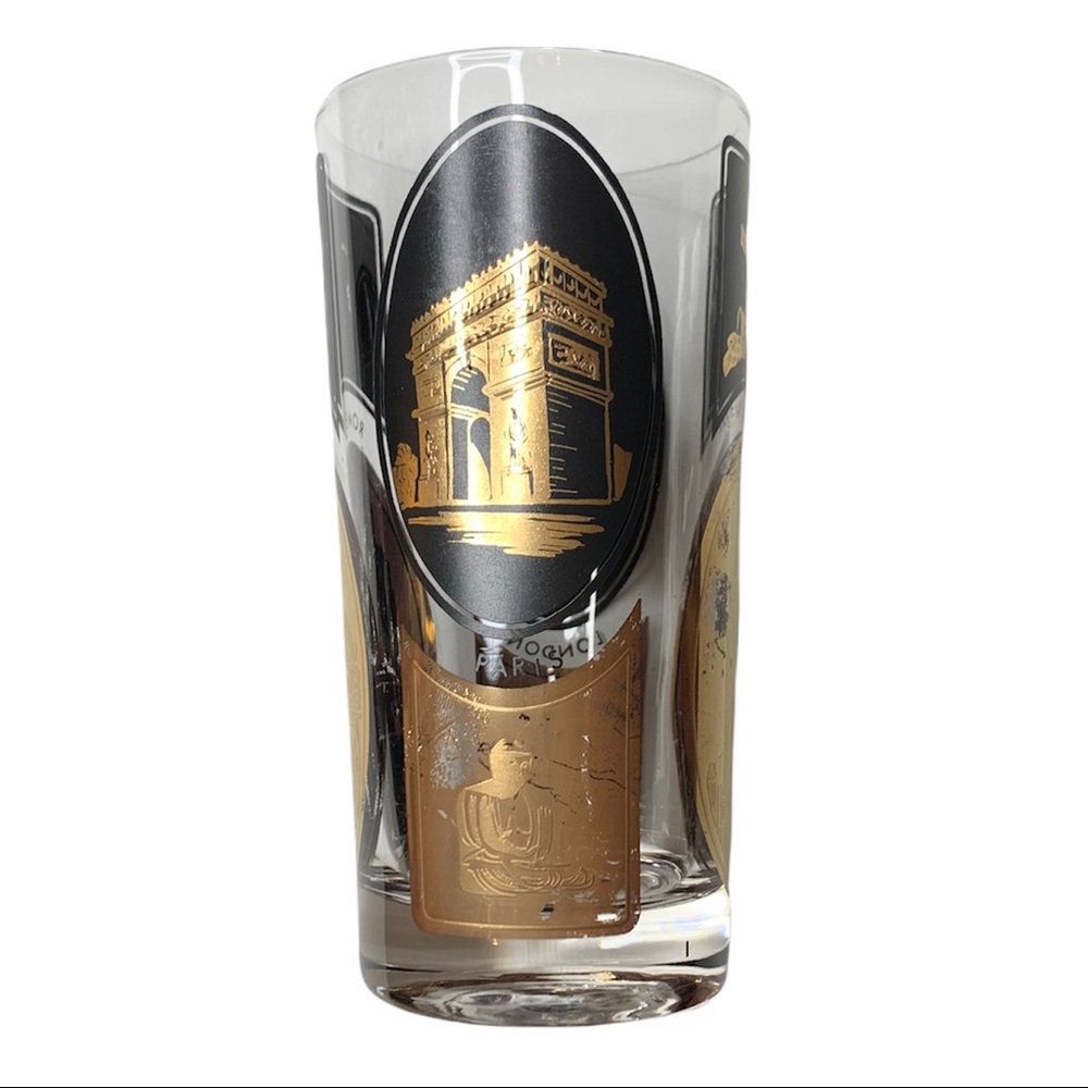 Vintage mid century drinking highball glass